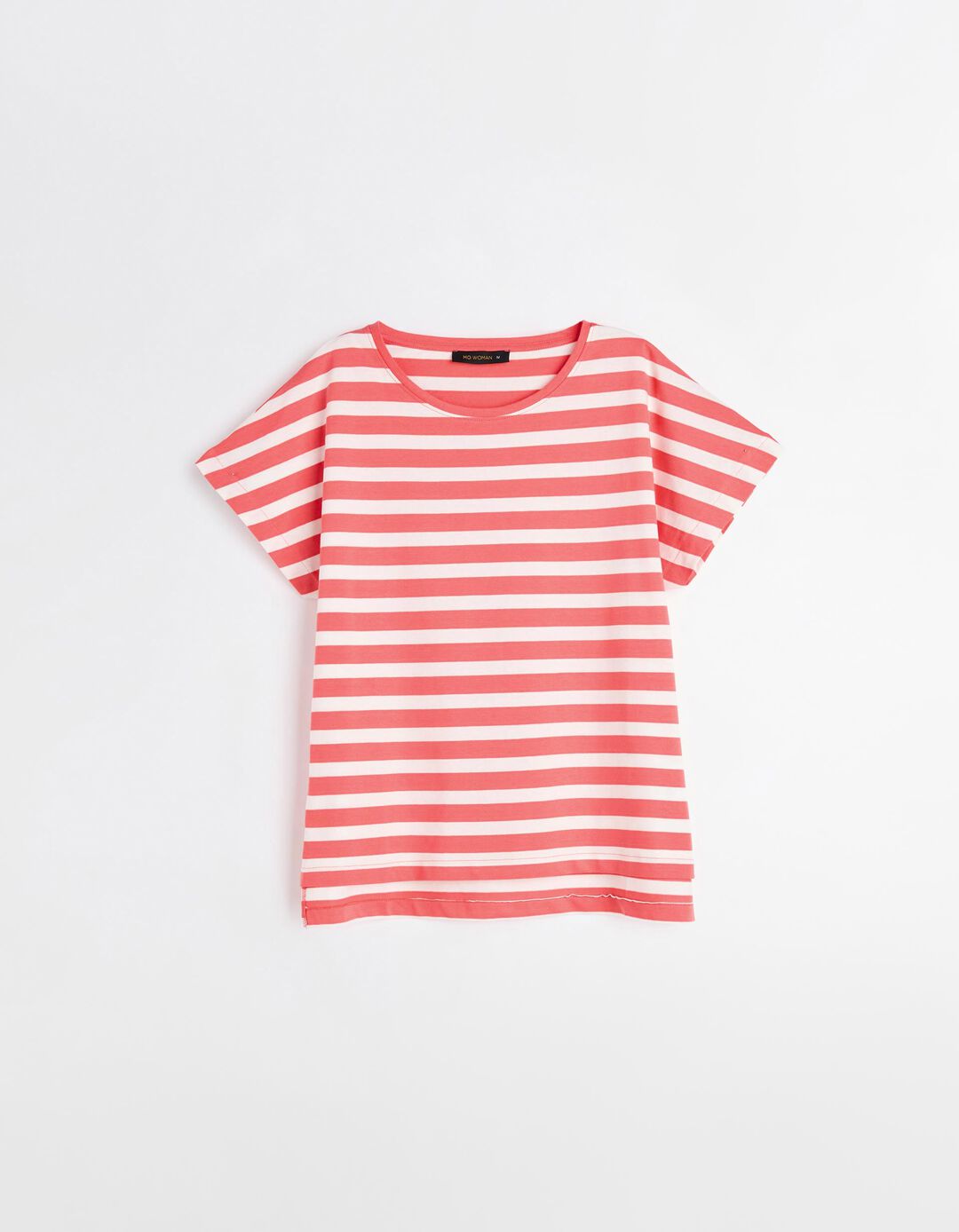 T-shirt Riscas, Mulher, Rosa