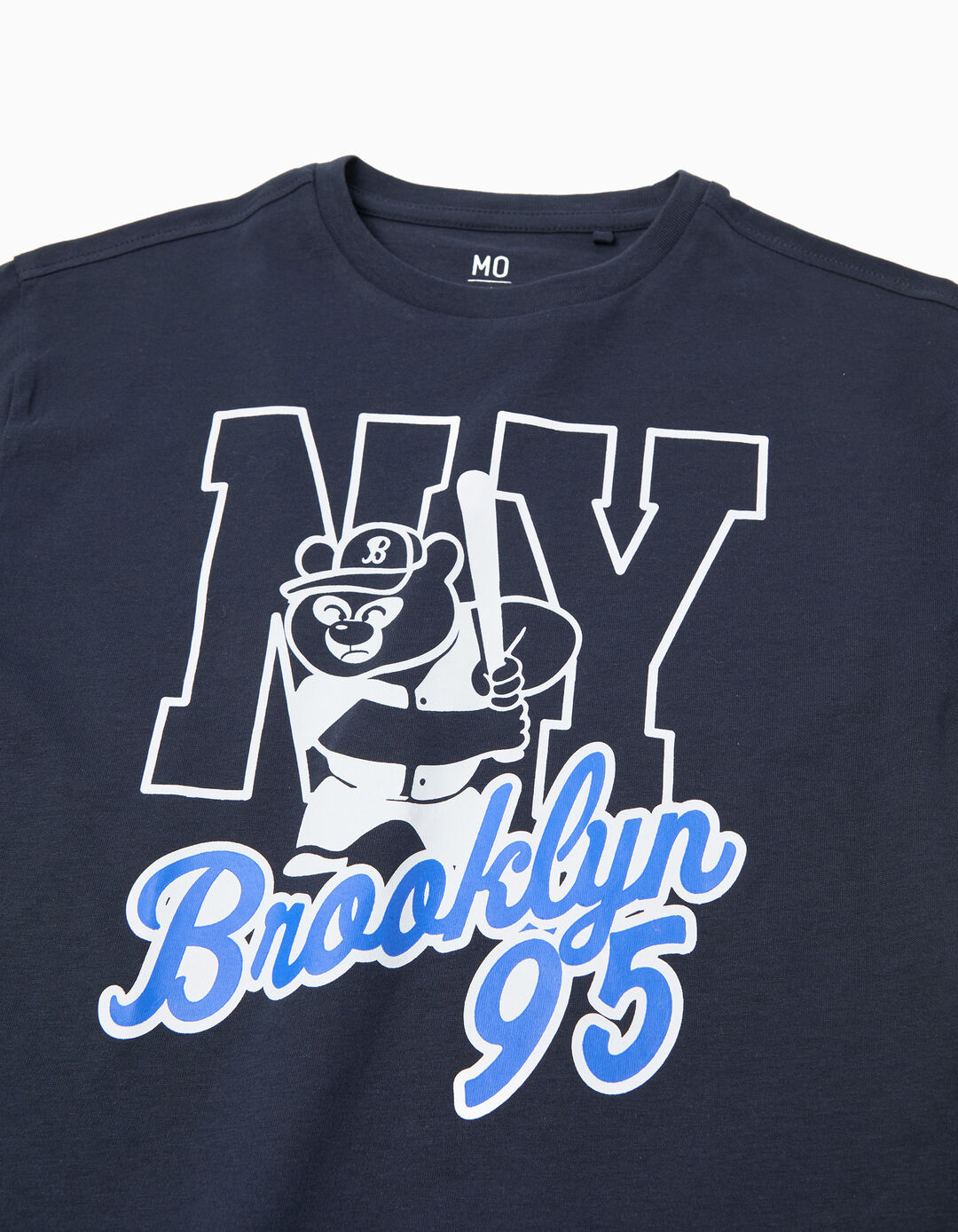 T-shirt de Manga Comprida, Menino, Azul Escuro