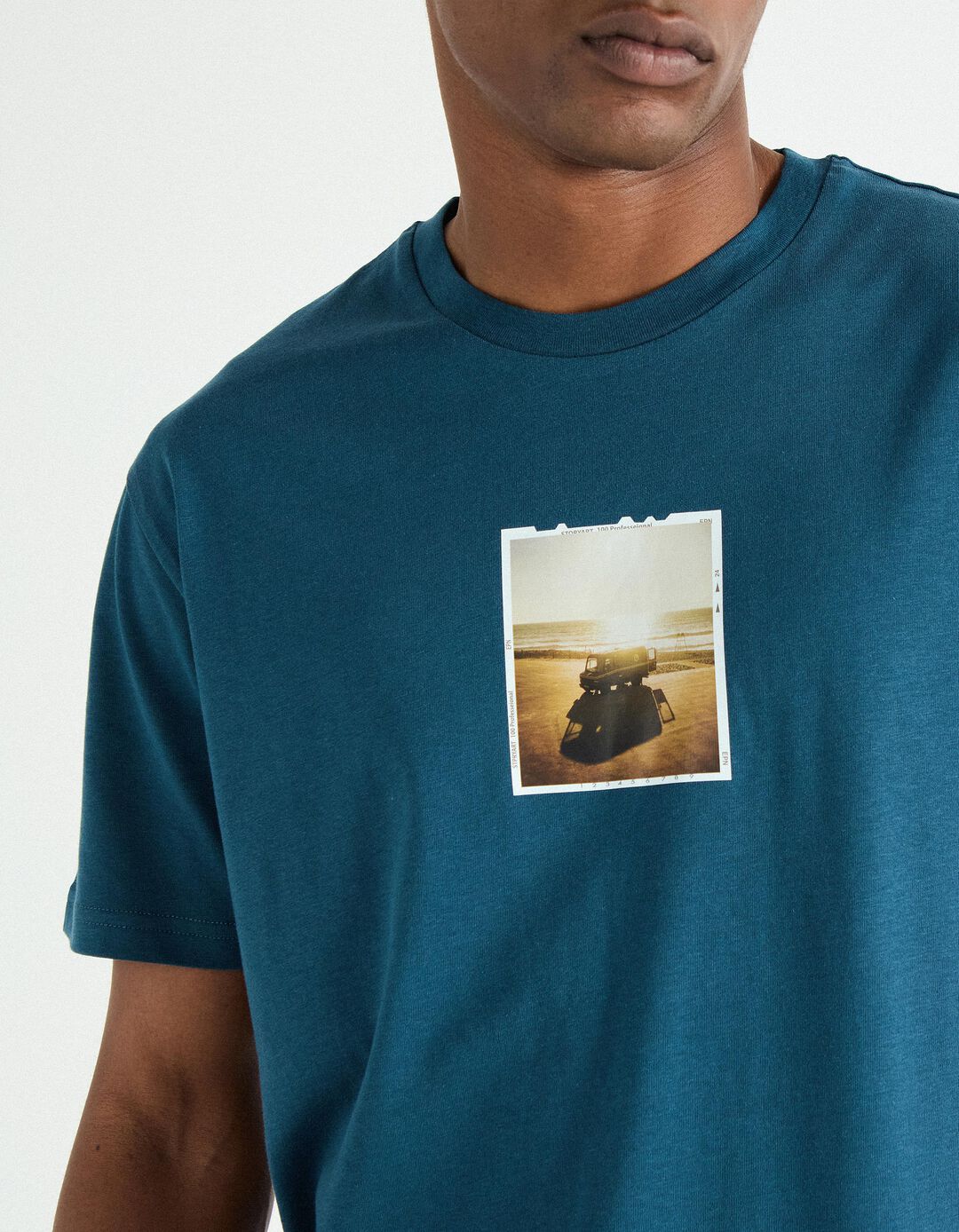 T-shirt Print, Homem, Azul