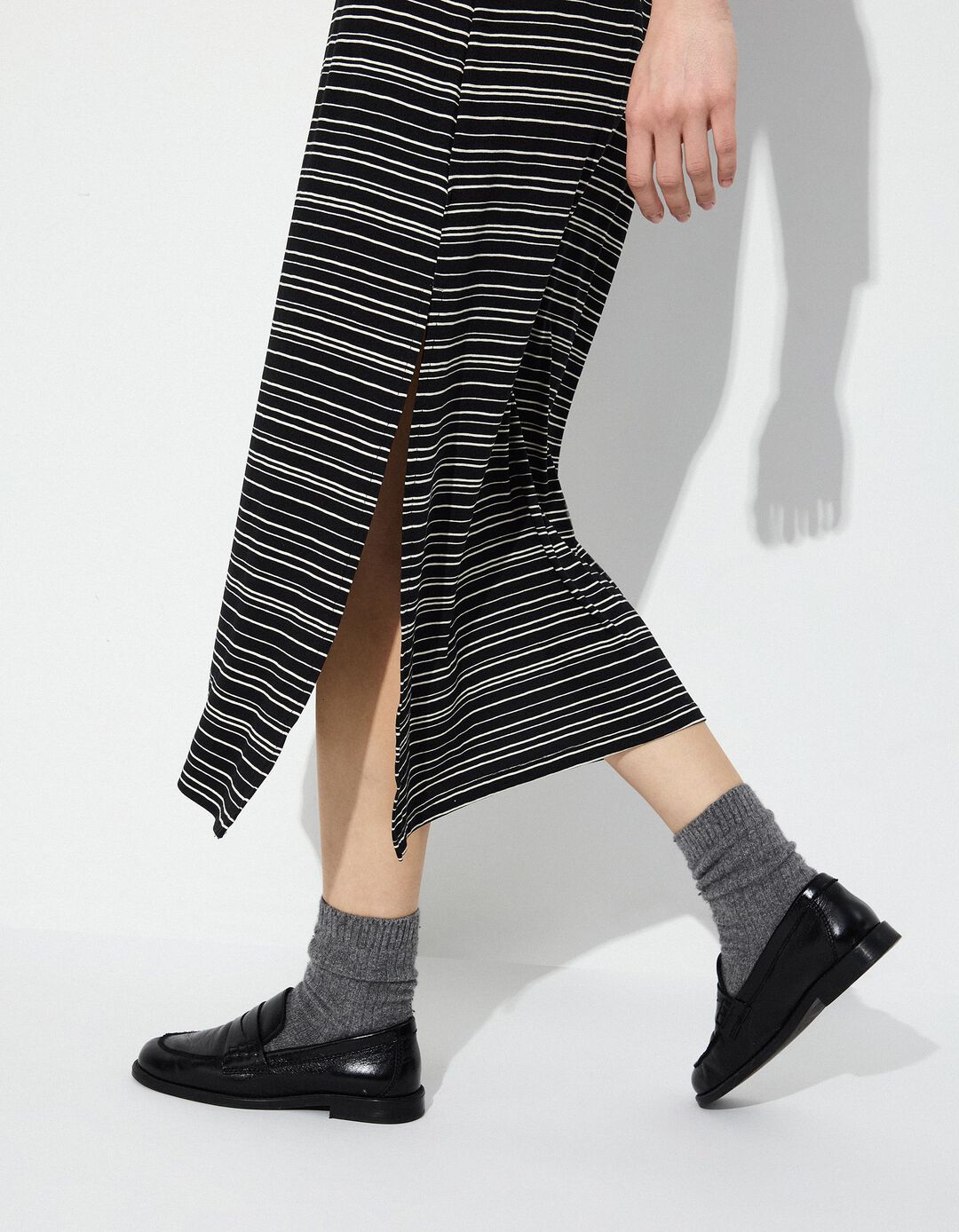 Vestido Estampado, Mulher, Cinzento Escuro