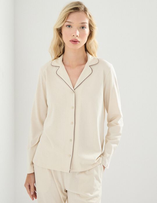 Comprar Online Pijama Jersey, Mulher, Bege Claro