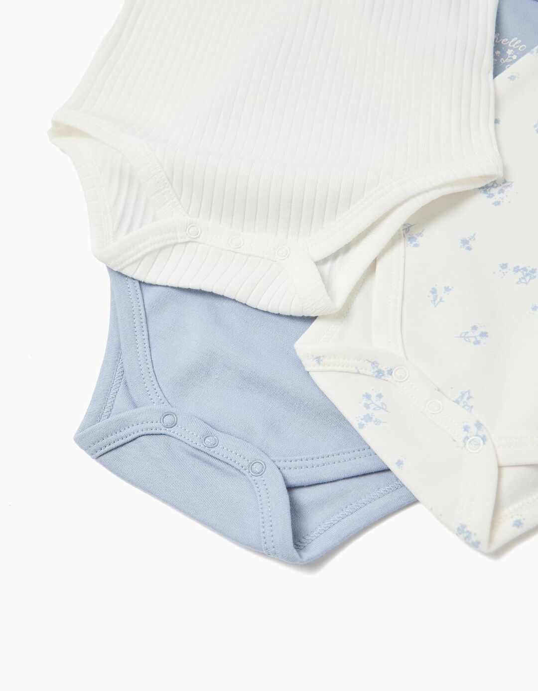 Pack 3 Bodies de Manga Comprida, Menina, Multicor