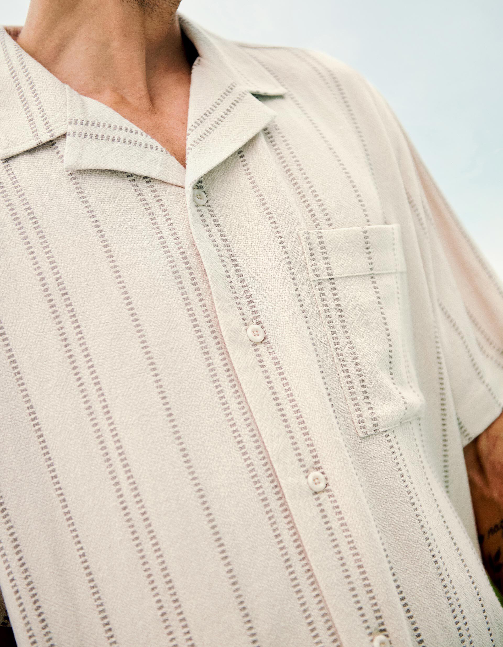 Comprar Online Camisa, Homem, Bege Claro