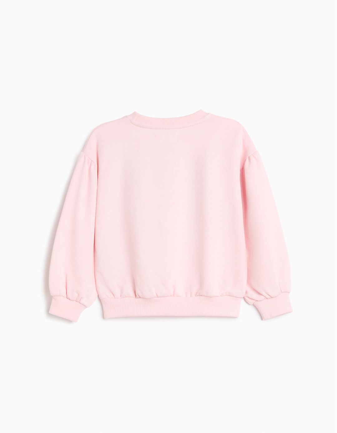 Sweatshirt De Felpa Estampada, Menina, Rosa Claro