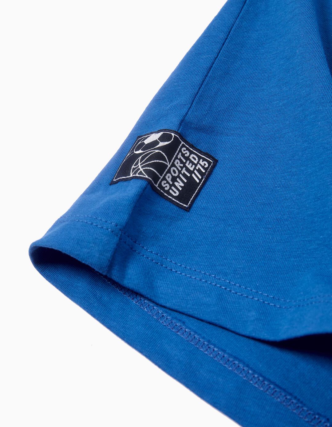T-shirt Print, Menino, Azul  