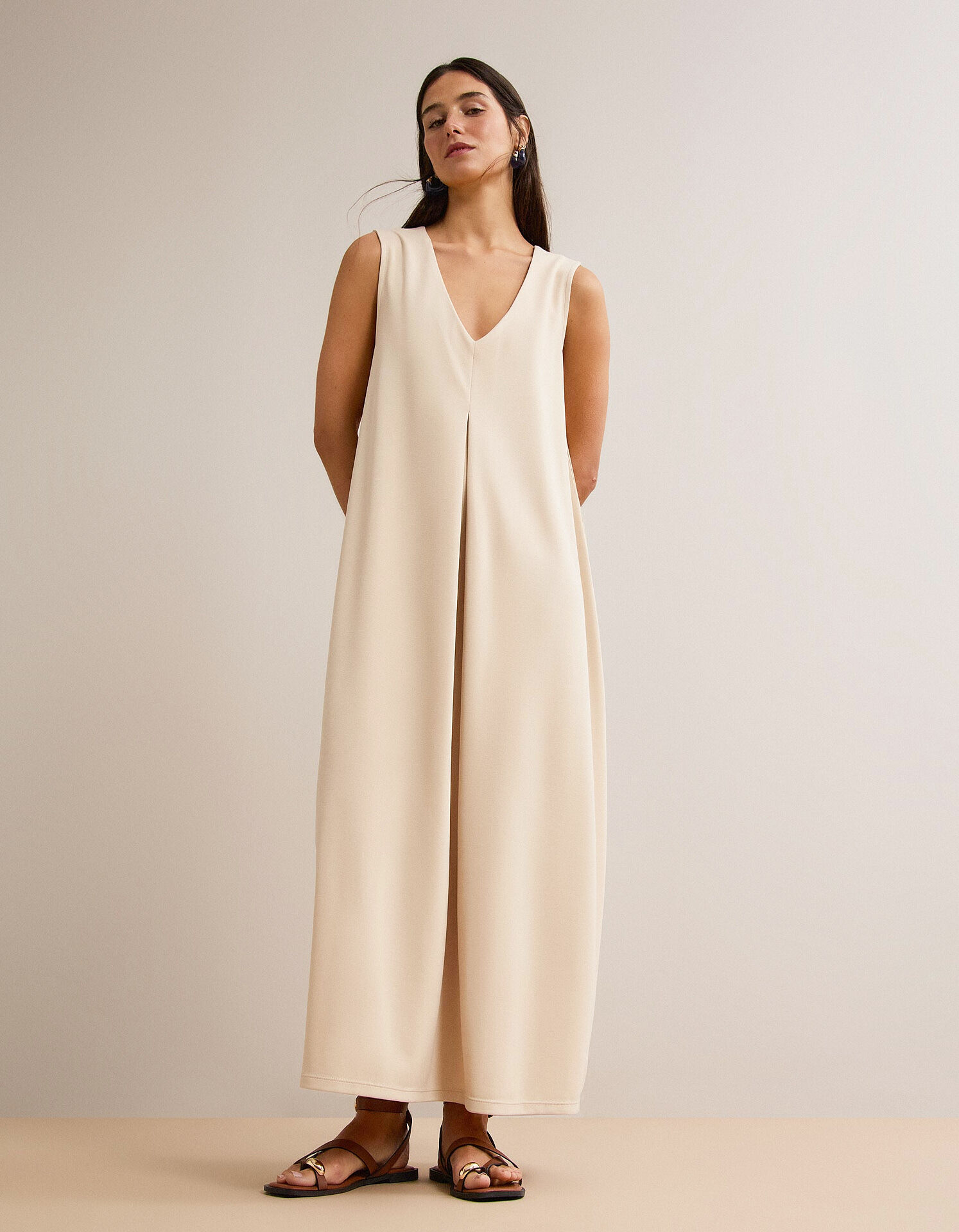Comprar Online Vestido Comprido, Mulher, Cru