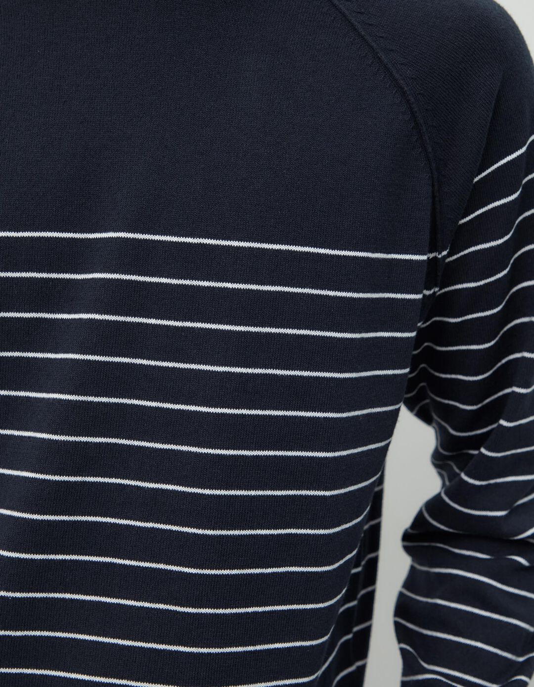 Camisola de Malha Riscas, Homem, Azul Escuro