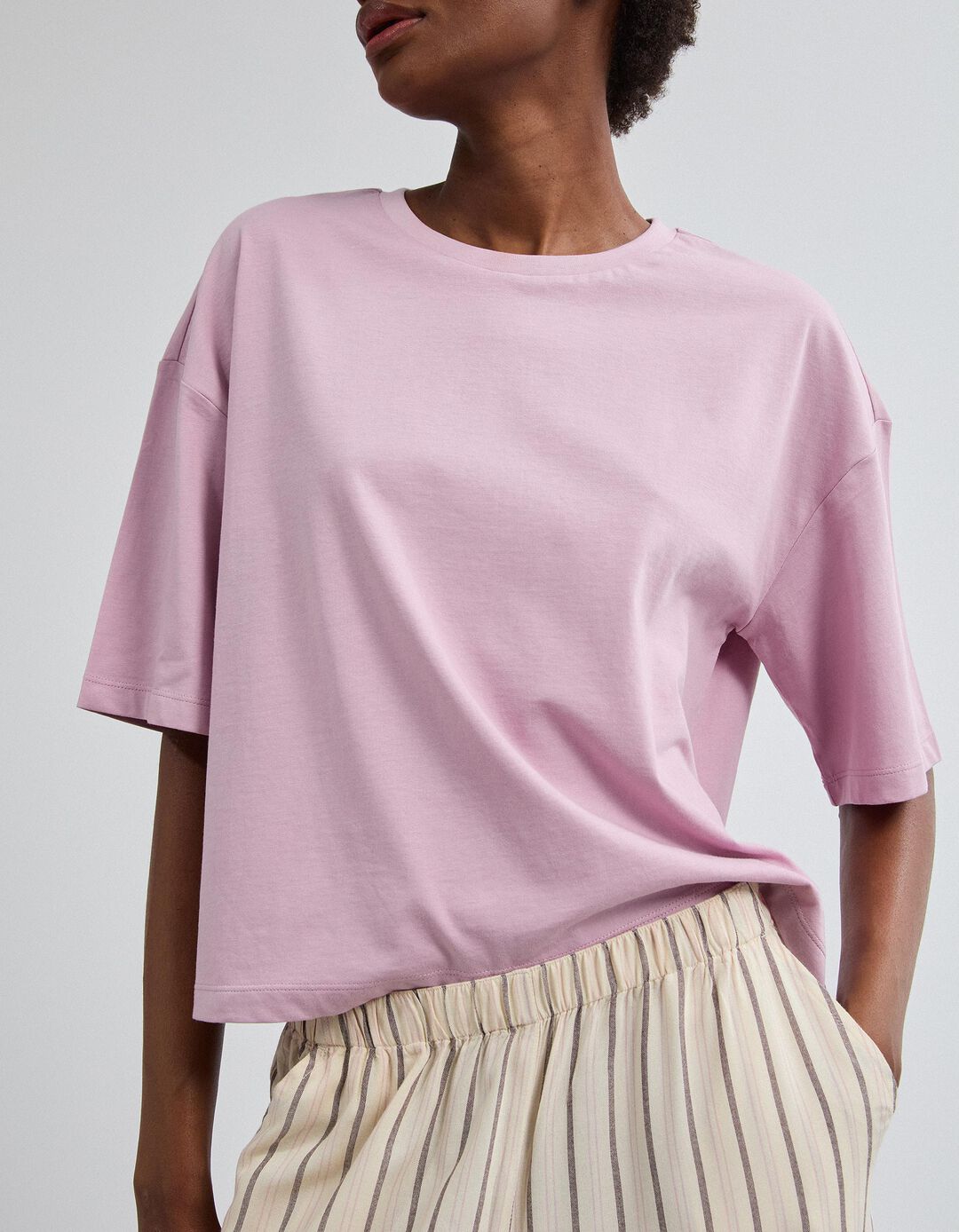 Pijama Jersey, Mulher, Rosa Claro