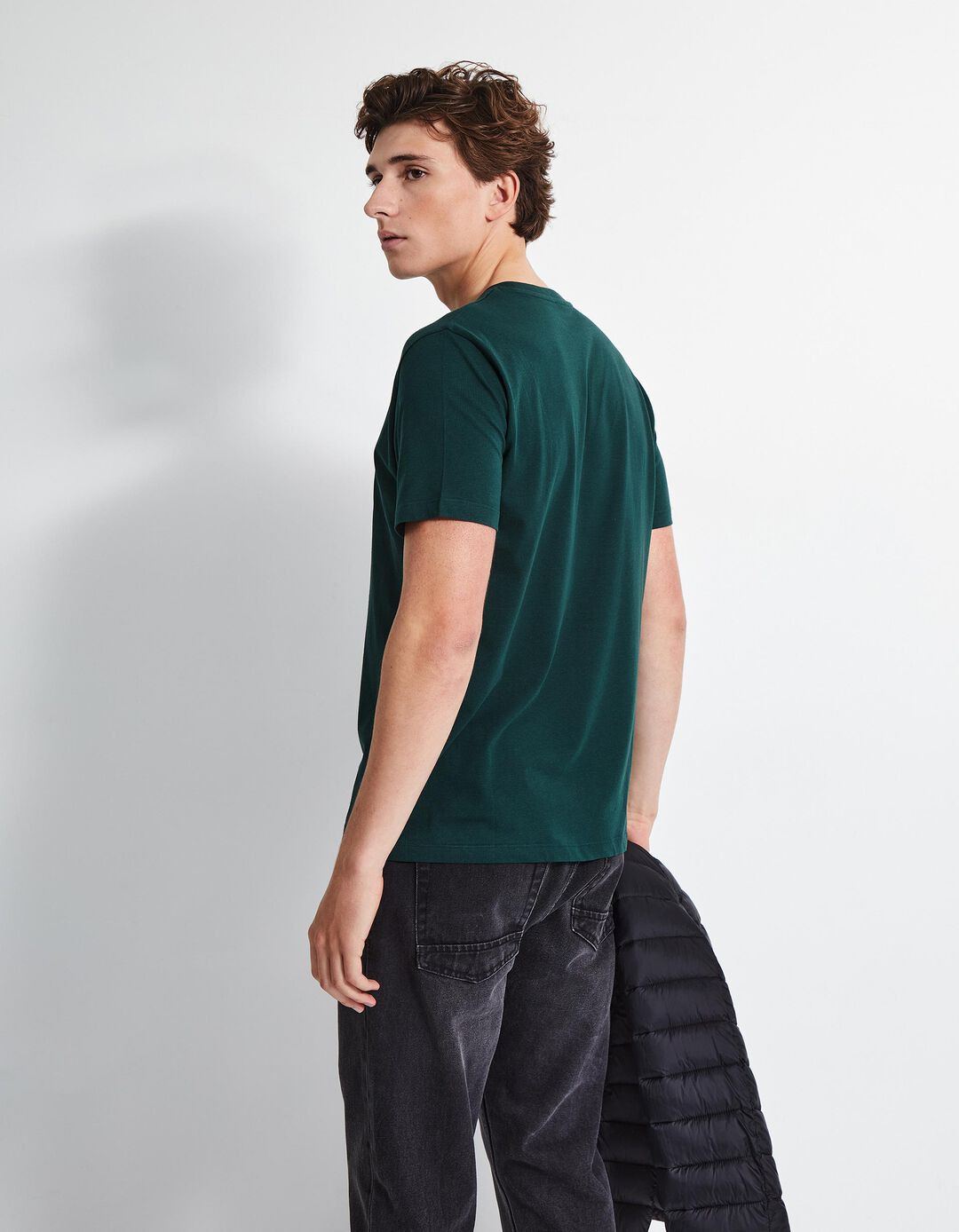 T-shirt Lisa, Homem, Verde Escuro