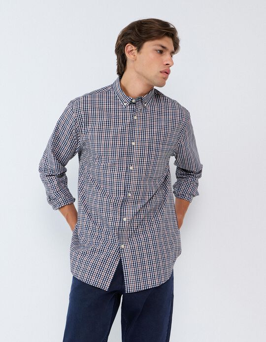 Comprar Online Camisa De Popelina, Homem, Castanho