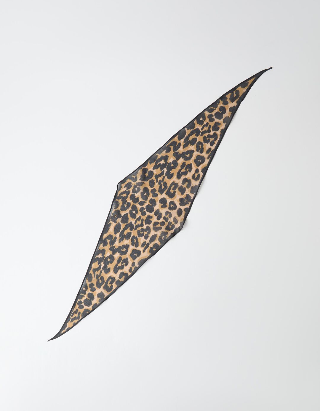 Len&ccedil;o Animal Print, Mulher, Preto