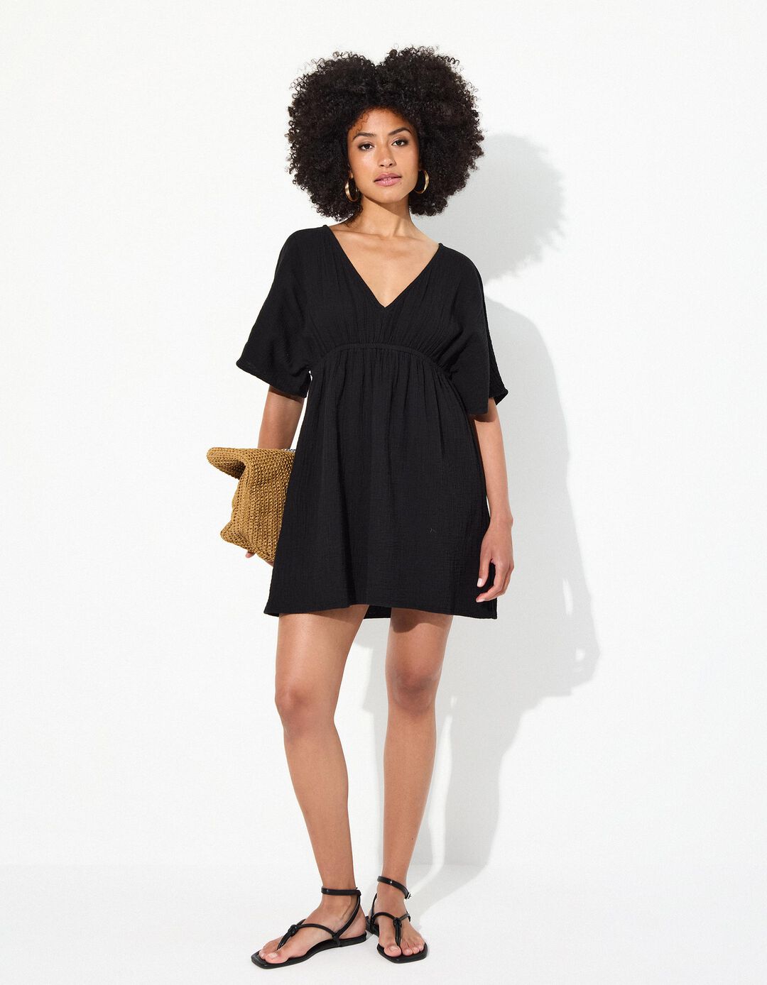 Vestido Kimono, Mulher, Preto
