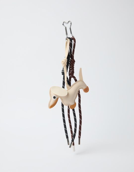 Comprar Online Porta-Chaves Charm C&atilde;o, Bege