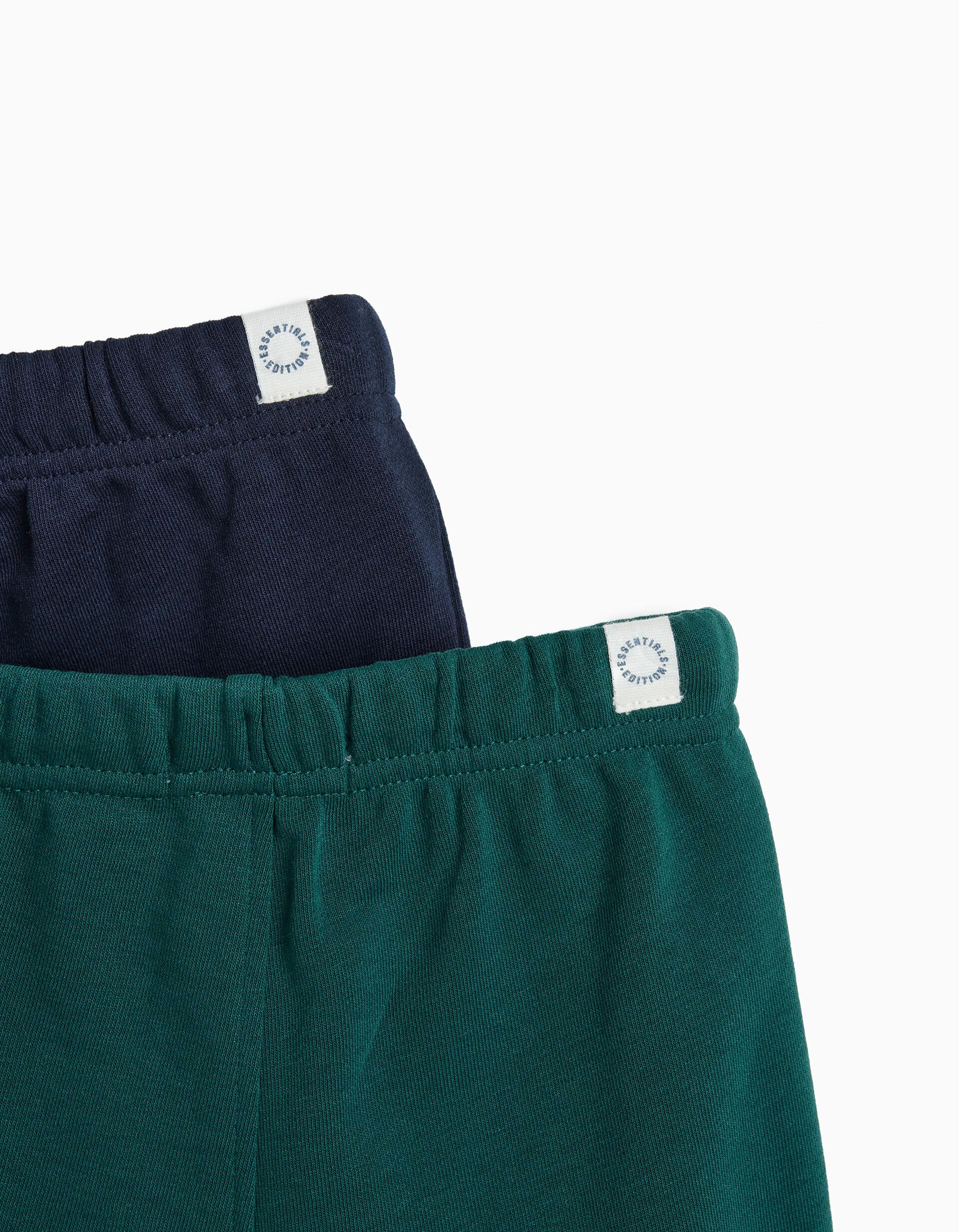 Comprar Online Pack 2 Joggings De Felpa, Menino, Verde Escuro