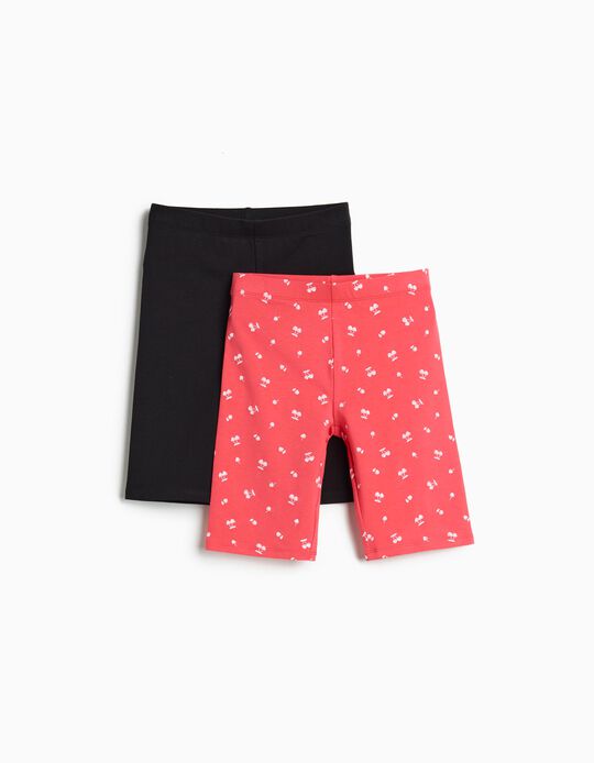 Comprar Online Pack 2 Leggings, Menina, Rosa Escuro
