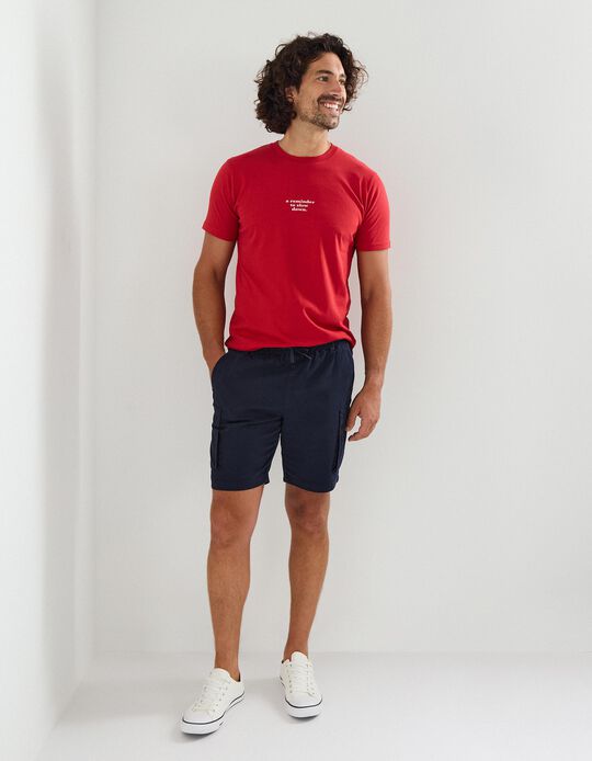 Comprar Online Calções de Felpa, Homem, Azul Escuro