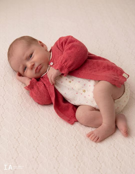 Comprar Online Casaco de Malha, Rec&eacute;m-Nascido, Vermelho