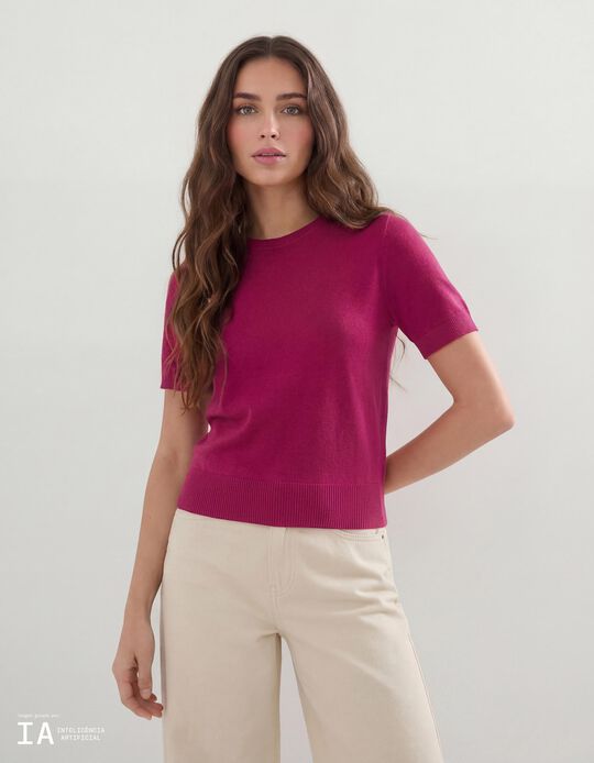 Comprar Online Camisola de Malha, Mulher, Rosa Escuro