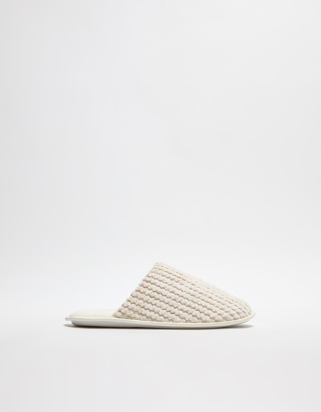 Chinelos de Quarto Textura, Mulher, Branco