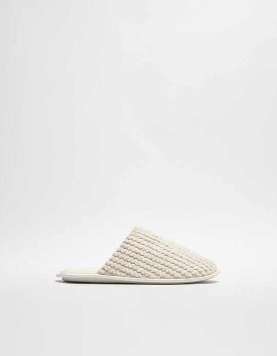Comprar Online Chinelos de Quarto Textura, Mulher, Branco