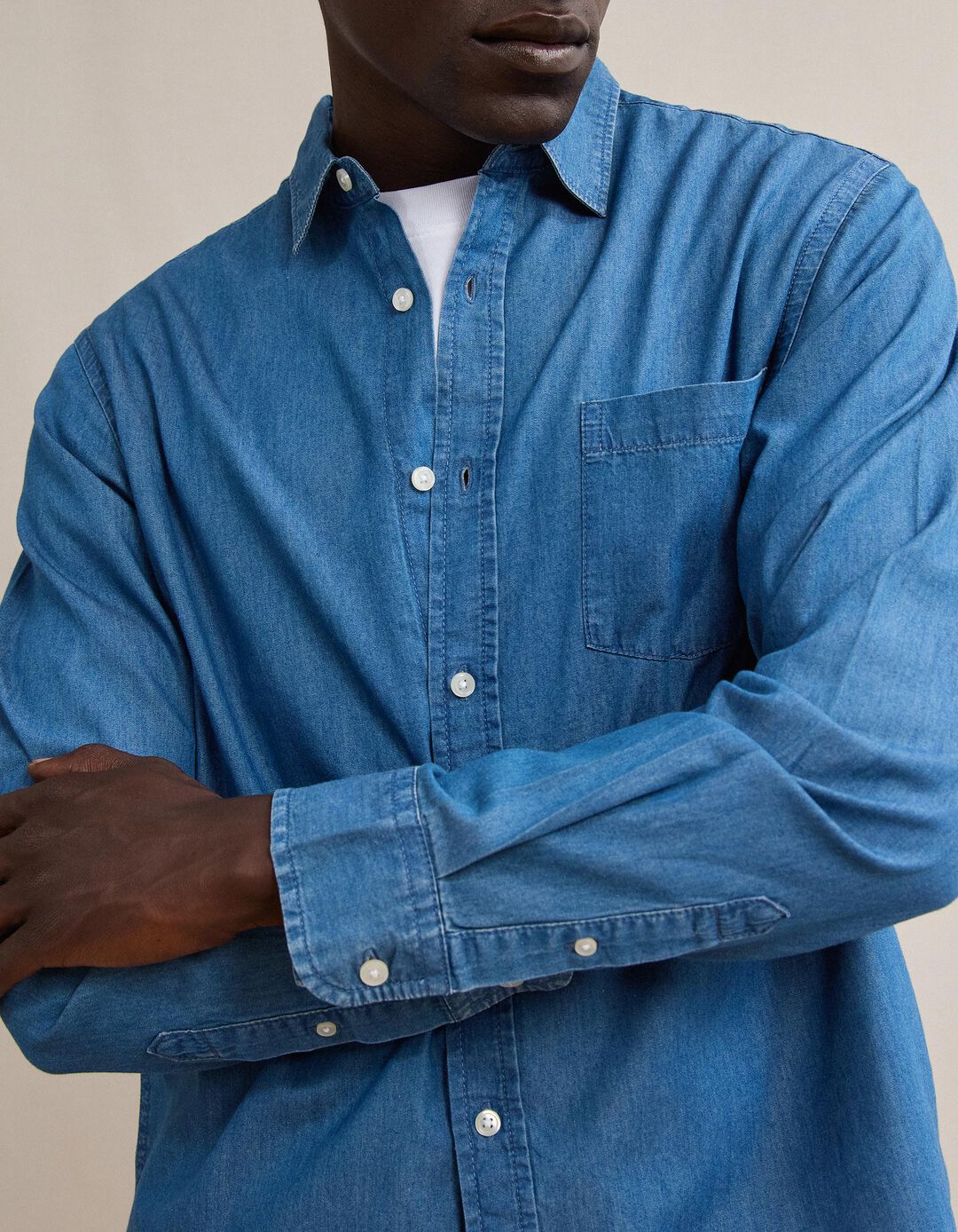 Camisa De Ganga, Homem, Azul 