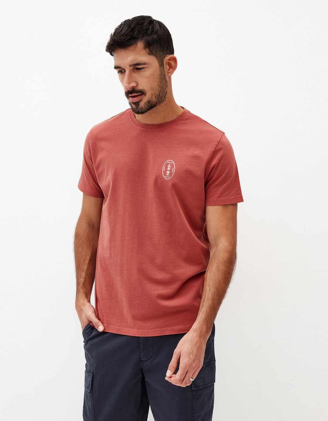 T-shirt, Homem, Laranja