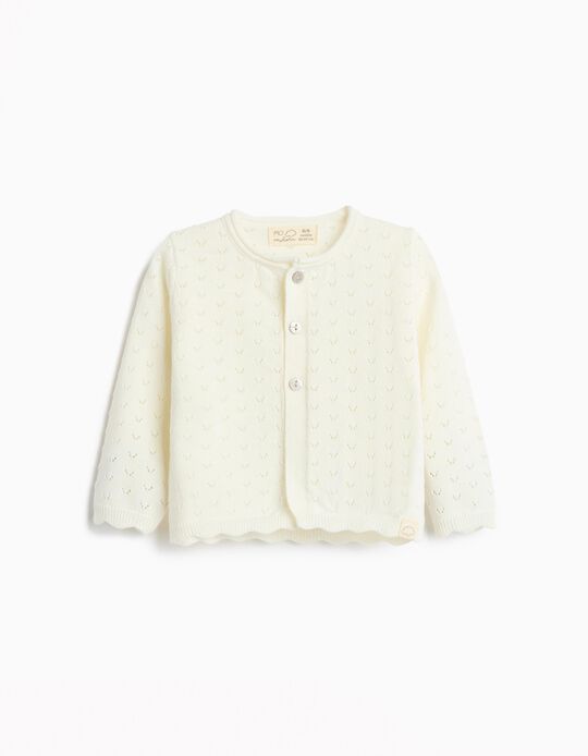 Comprar Online Casaco de Malha, Rec&eacute;m-Nascido, Branco