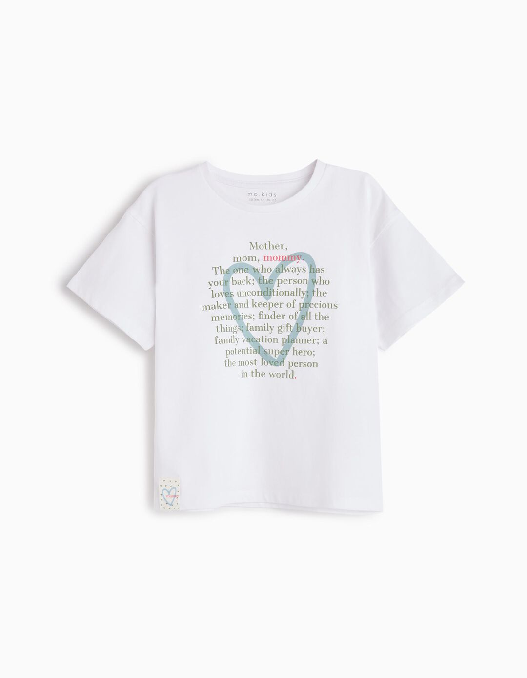 T-shirt 'Dia da Mãe', Menina, Branco