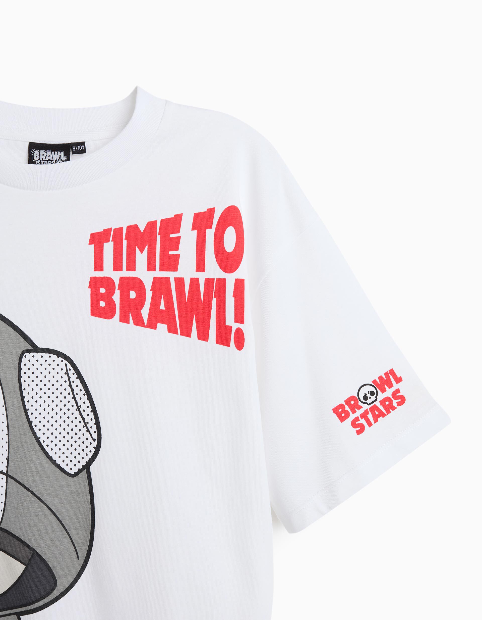 Comprar Online T-shirt 'Brawl Stars', Menino, Branco
