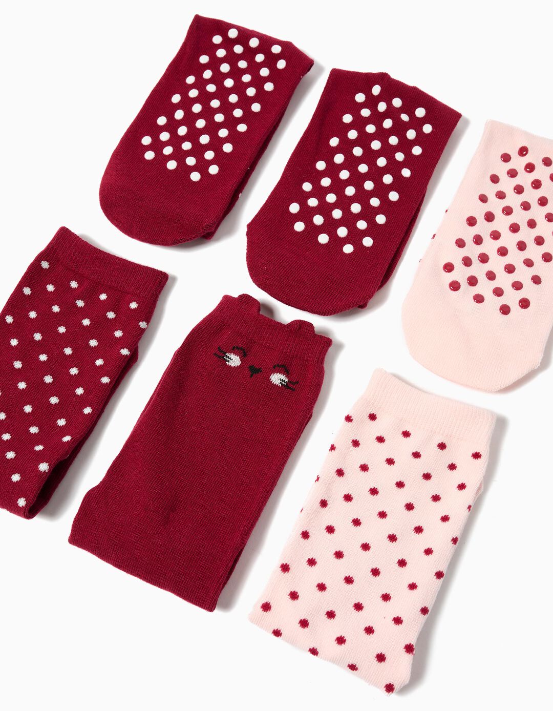 Pack 3 Pares de Meias Antiderrapantes, Menina, Multicolor