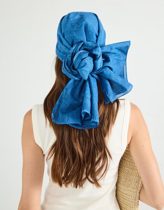 Comprar Online Lenço Bordado, Mulher, Azul 