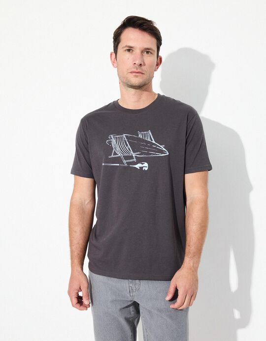 Comprar Online T-shirt Jersey, Homem, Cinzento Escuro