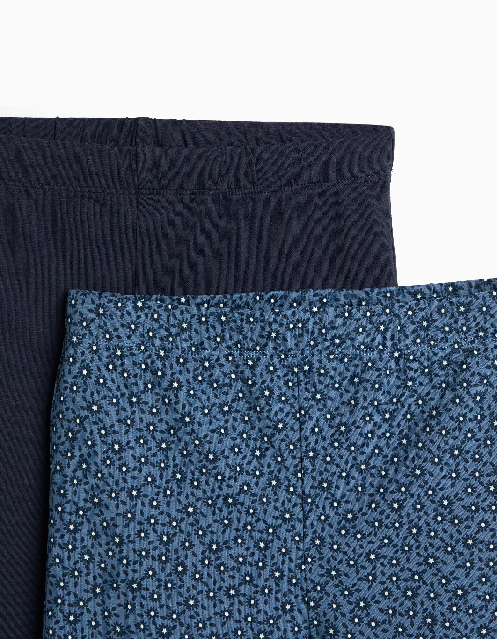 Comprar Online Pack 2 Leggings, Menina, Azul Escuro