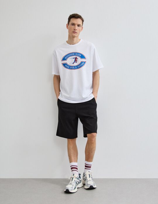 Comprar Online T-shirt Heavy Jersey Estampada, Homem, Branco