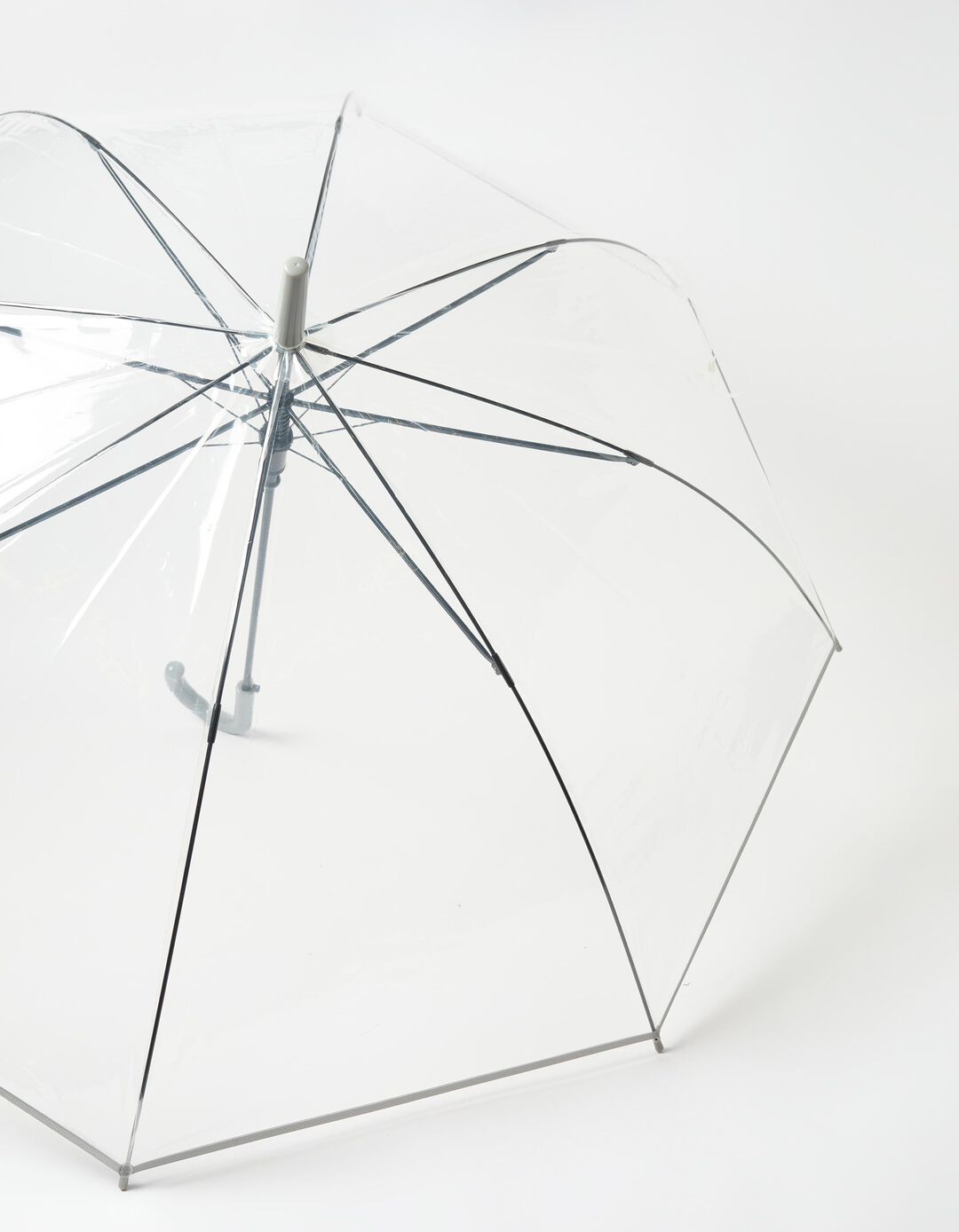 Guarda-chuva Transparente, Mulher, Cinzento