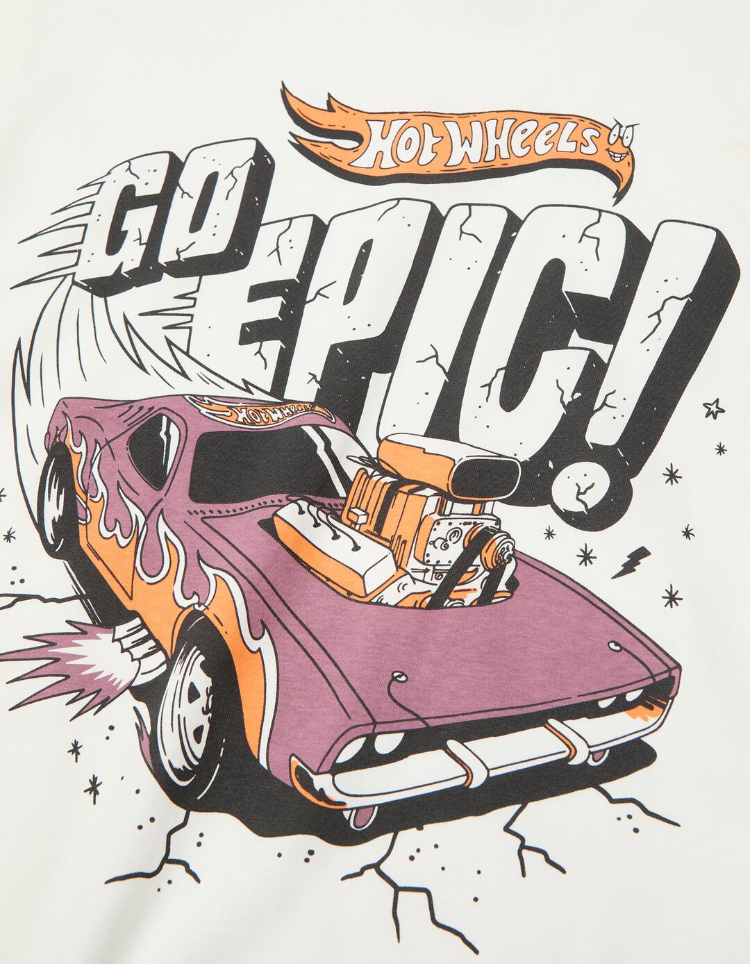 T-shirt 'Hot Wheels', Menino, Branco