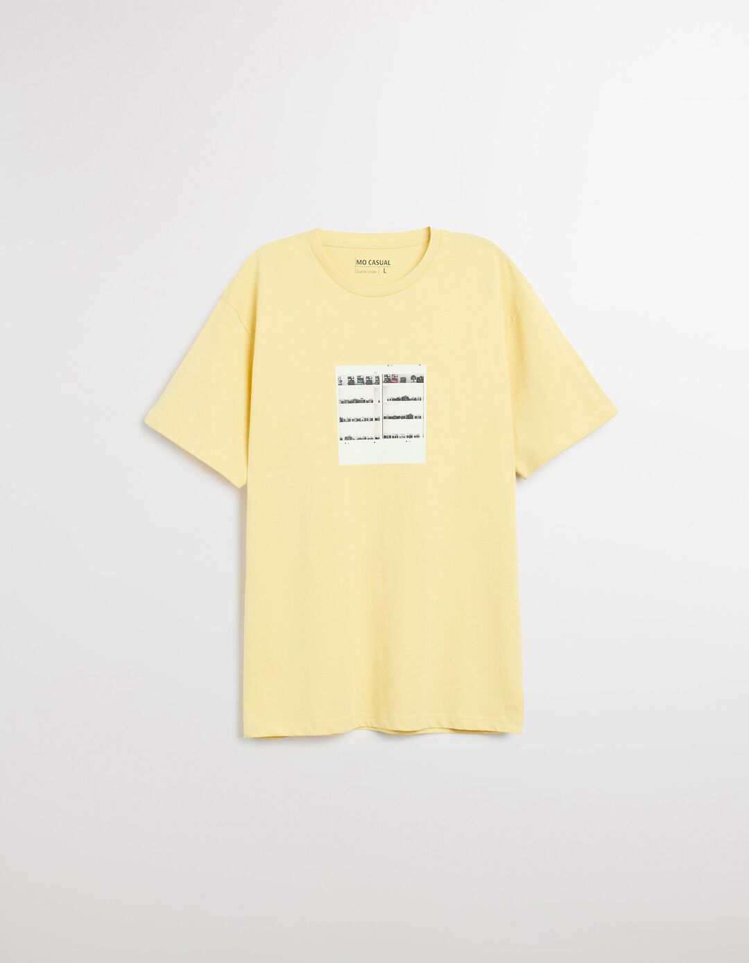 T-shirt Print, Homem, Amarelo Claro