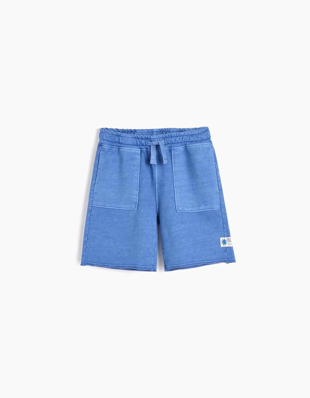Calções Fleece, Menino, Azul 
