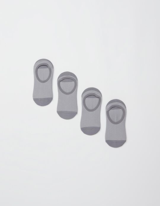 Comprar Online Pack 4 Pares Meias Desporto Pezinhos, Homem, Cinzento