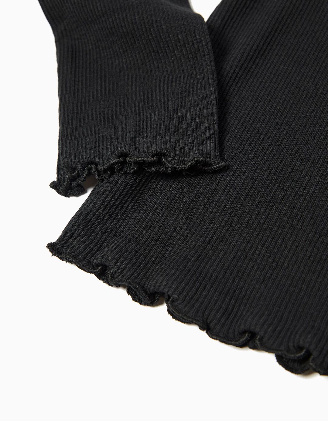 Camisola com Gola Alta, Menina, Preto