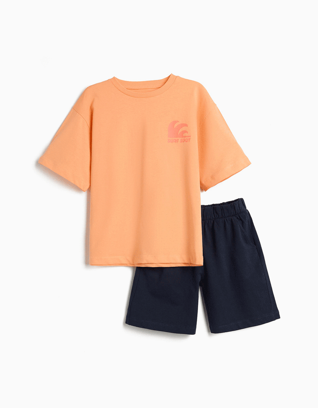 Conjunto T-shirt e Cal&ccedil;&otilde;es, Menino, Laranja Claro