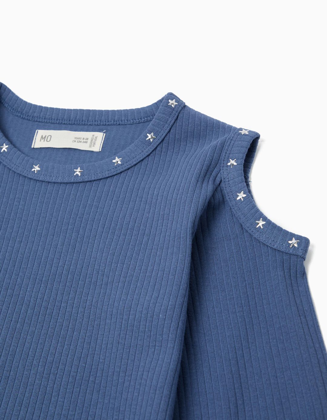 T-shirt Manga Comprida Cut Out, Menina, Azul