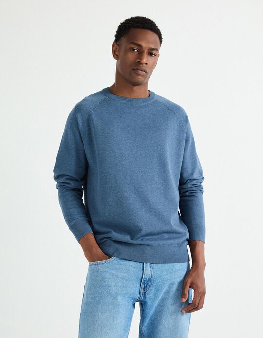 Comprar Online Camisola de Malha, Homem, Azul