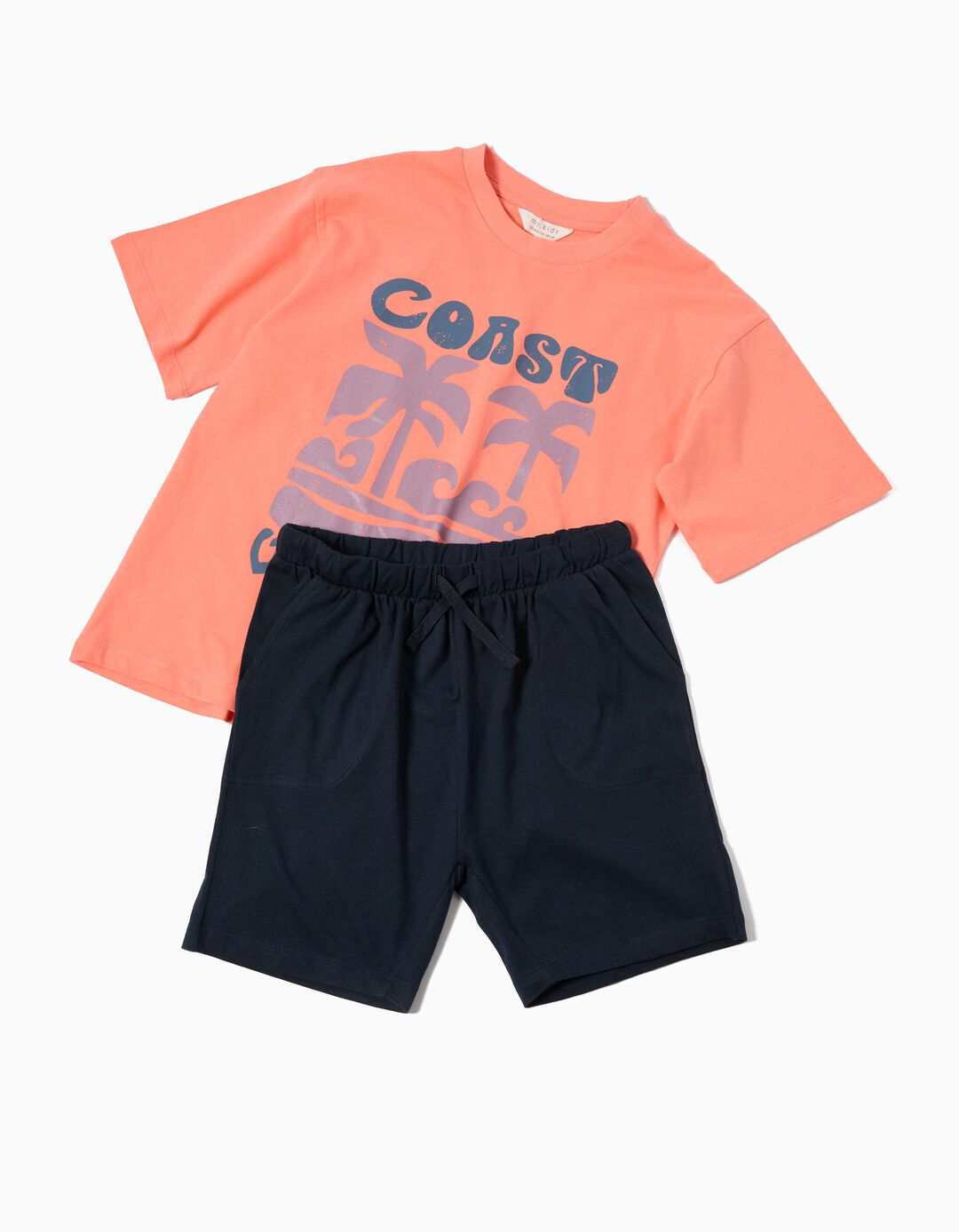 Conjunto T-Shirt e Calções, Menino, Laranja