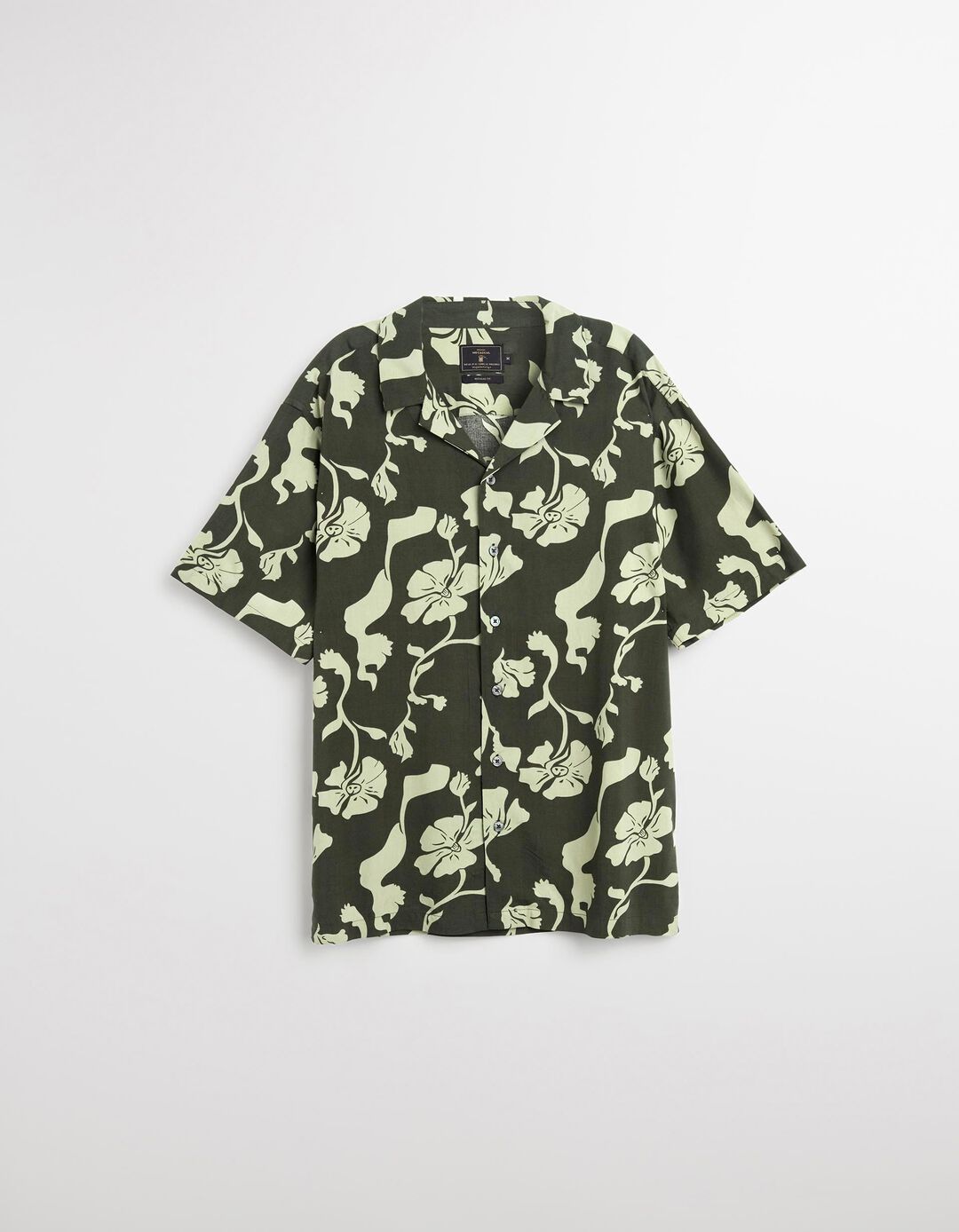 Camisa de Manga Curta, Homem, Verde Escuro 