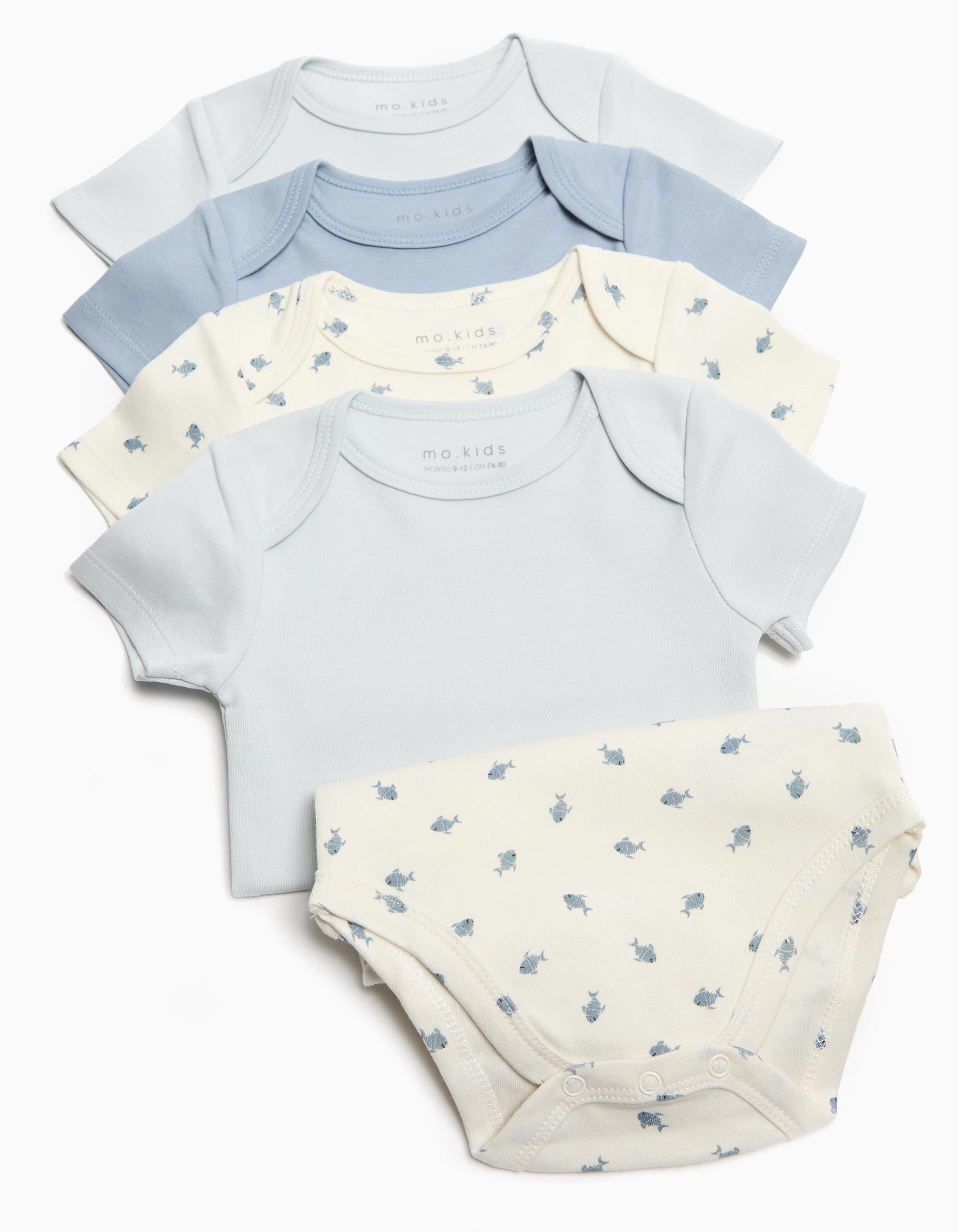 Comprar Online Pack 5 Bodies de Manga Curta, Menino, Multicor