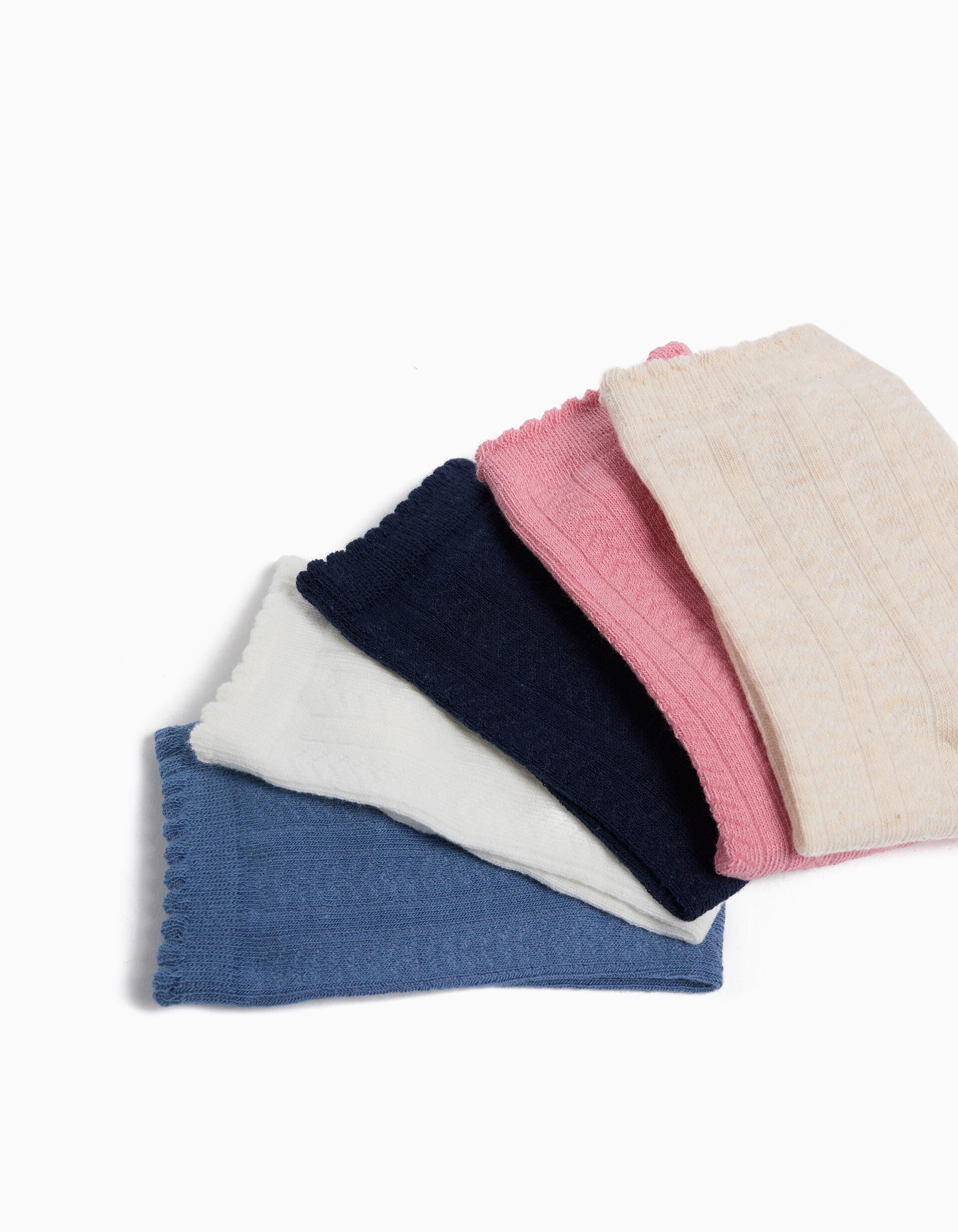 Comprar Online Pack 5 Pares de Meias Ajour, Menina, Multicor