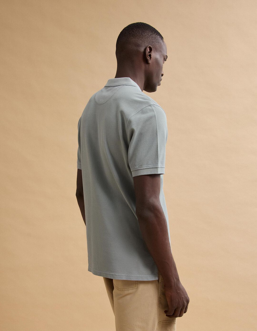 Polo Piquet, Homem, Cinzento