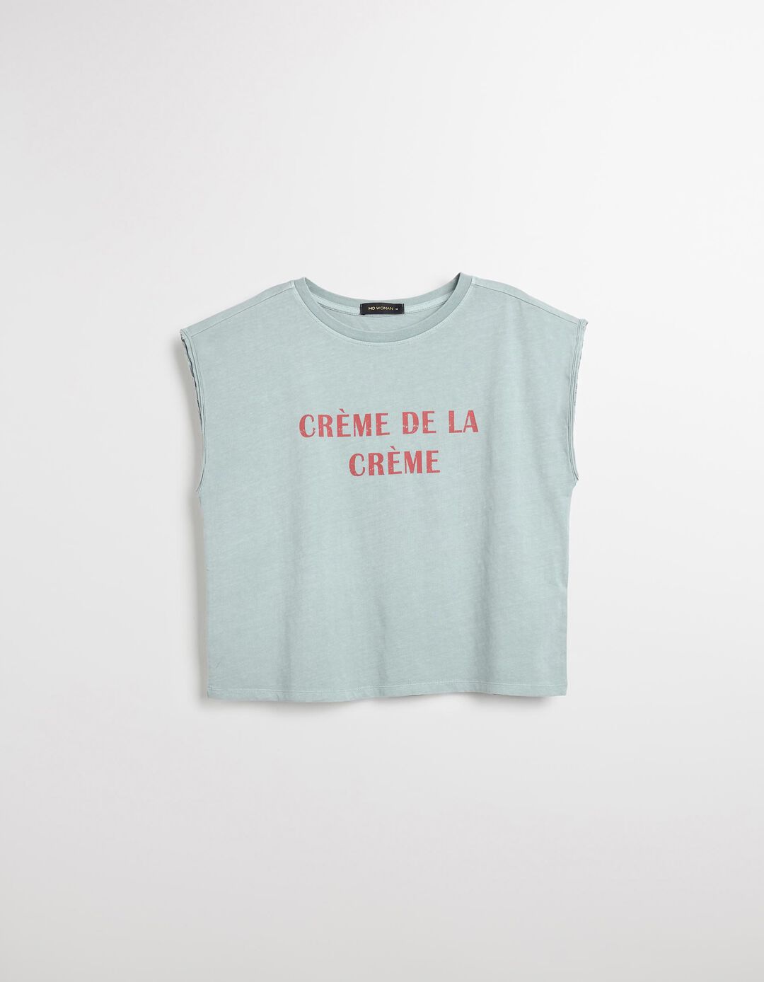 T-shirt sem Mangas, Mulher, Verde Claro 