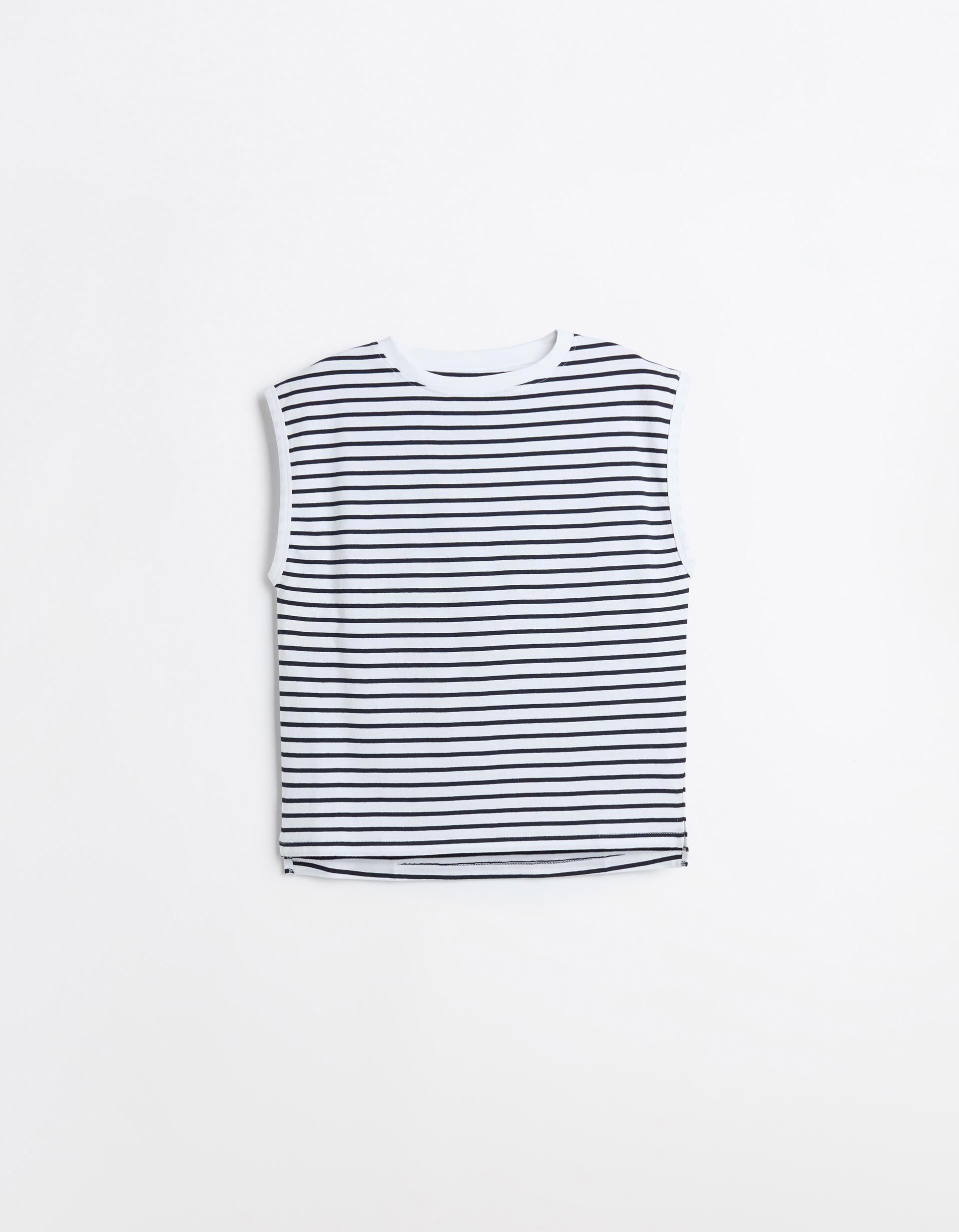 Comprar Online T-shirt &Agrave;s Riscas, Mulher, Branco